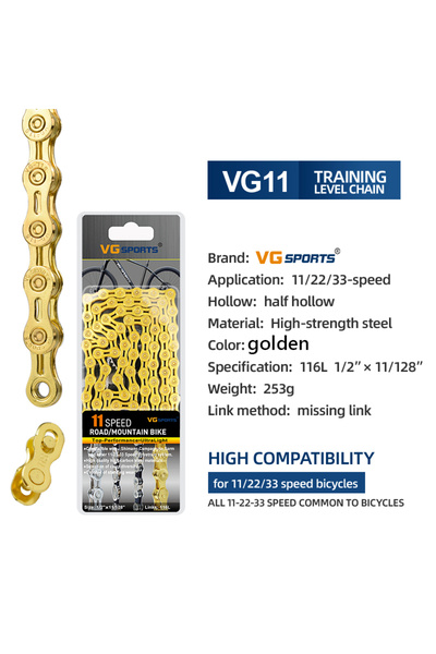 Choice سلسلة دراجات خفيفة الوزن 11 ثانية el golden VG Sports 8 9 10 11 12 سرع...