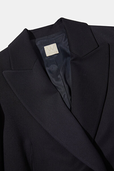 W Collection Dark Blue Double Breasted Jacket