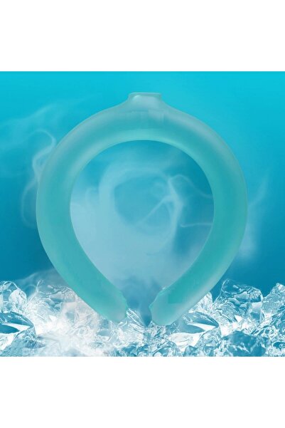 Choice حلقة تبريد الرقبة الصيفية المحمولة باللون الأزرق، قابلة لإعادة الاستخد...