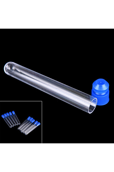 Choice 10 قطع/الوحدة 15x100 ملليمتر الكيمياء واضح البلاستيك أنبوب اختبار الصلب مع الجناح الأزرق المكونات بالجملة عالية الجودة...