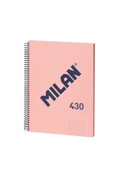Milan Notebook A4, 80 Sheets, Spiral, Color Pink, Paper Weight 95g/sm, Lined Format