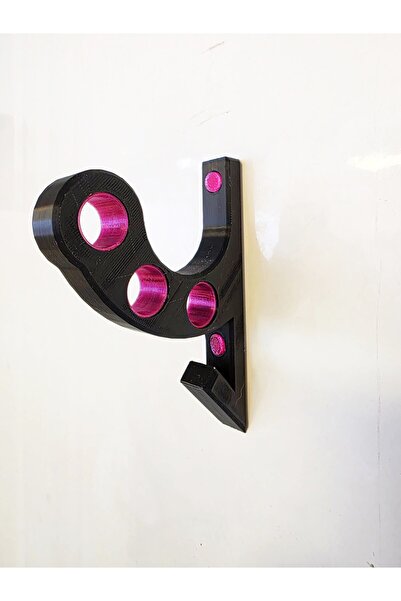 3dfabrick Kask , Mont ve Anahtar Duvar Askısı Kask Tutucu Mont Askılıklı Vida Dübel Dahil Siyah-Pembe