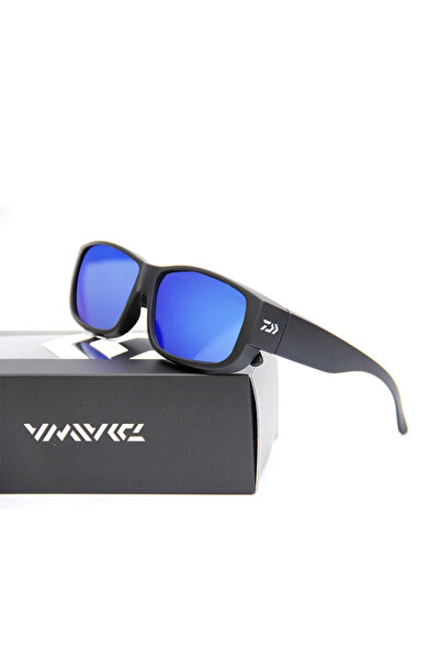 daiwa نظارات صيد مستقطبة 8023-BLUE للرياضات الخارجية، حماية من الأشعة فوق البنفسجية، مضادة للضوء الأزرق بوضوح