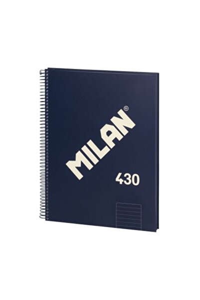 Milan Caiet A4, 120 de coli, greutate hârtie 95g/mp, spirală, culoare albastră, format liniat