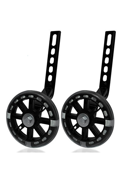 Choice عجلات تدريب سوداء، عجلة فلاش كتم الصوت، متوافقة مع الدراجات مقاس 12 و1...