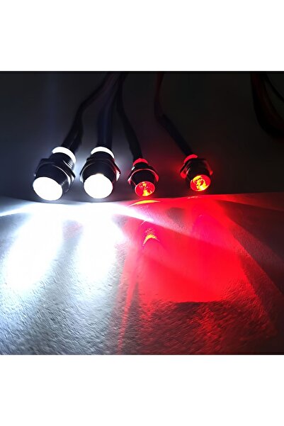 Choice 2 white RC headlights 2/4/6/8 red white 3/5mm LED lights RC spotlight remote control front and tail