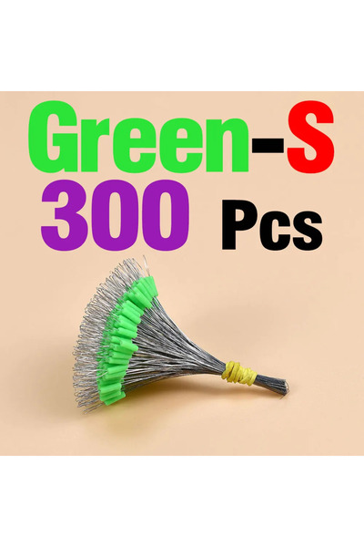 Choice Green S MNFT 300 قطعة/عبوة من سدادات خيط صيد السيليكون على شكل حبة فاص...