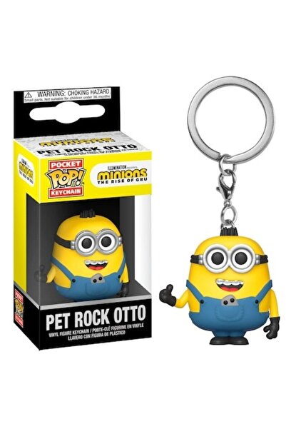 Funko Figurine Keychain, Funko, Pocket POP, Minions The Rise of Gru, Pet Rock Otto, Vinyl, Multicolor