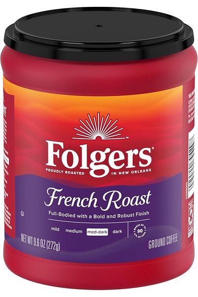 Folgers Folgers Medium Roast French Ground Coffee, 272g