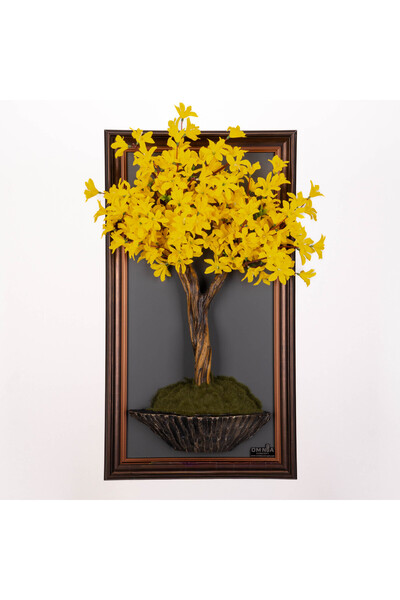 Omnia Concept Bonsai Tablaeu - 9A - Mdf Plaka Üzerinde Çerçeveli 3 Boyutlu Ya...