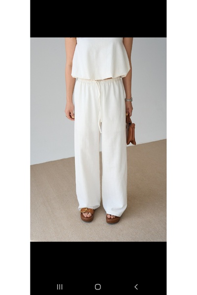 ALVWOMAN Cotton Palazzo Pants