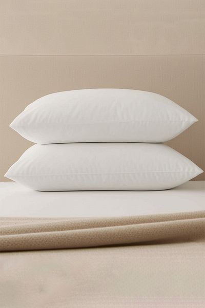 HRN Textile 2-Piece Micro Classic Cover Pillow Protector Mattress - Liquid Proof & Silent (50X70 cm)