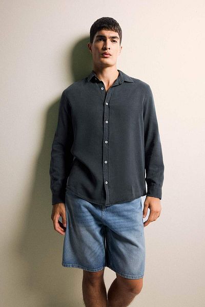 DeFacto Regular Fit Twill Long Sleeve Shirt G0406Ax25Au