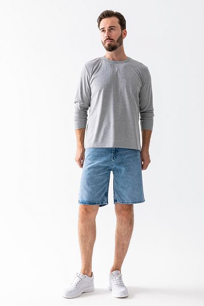 JB John Borners Men's Relaxed Fit 100% Cotton Denim Shorts Ice Blue - 5328