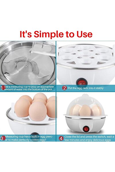 Moment NEXA Egg Cooker, 350W Electric egg Beater, White eggs Steamer, Egg Cooker, 7 Egg Volume Steamed Egg - White