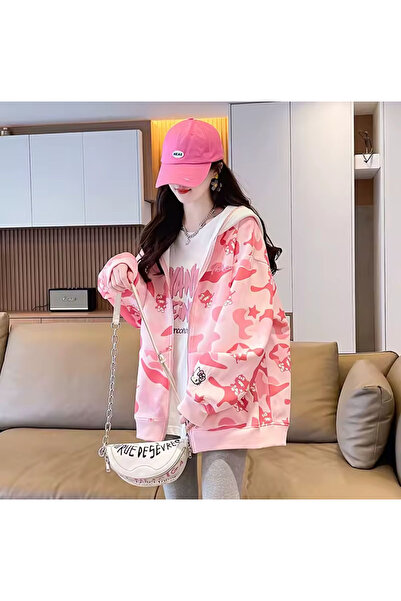 Bravebell Pembe Sanrio Hello Kitty Oversize Unisex Hırka