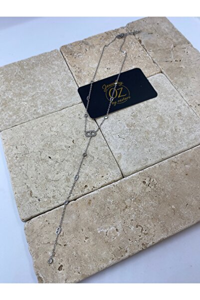 Byoz store قلادة نسائية من الفولاذ الفضي مع حجر Y