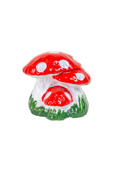 Z-Tools Ciupercă decorativă de grădină, din ceramică, mare plus 2 pui, înălți...