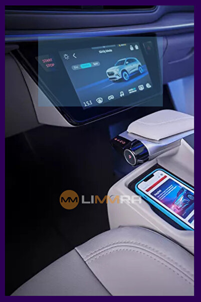 Limmra TOGG T10X متوافق مع شاشة التحكم المتوافقة مع واقي الشاشة للوسائط المتع...