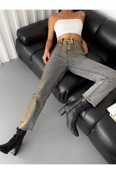 Icoop Varak Basklı Jean