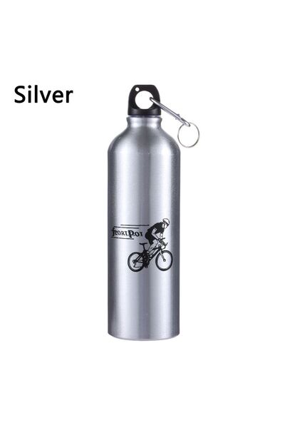 Choice silver Aluminum Alloy 750ml Bicycle Water Bottle Food Grade Sports Fitness Running Riding Camping Hi