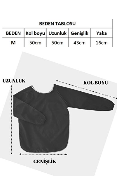 Fiyper Fiyat Performans Ürünleri Turuncu Boyama Önlüğü M Beden 4-6 Yaş Su İtici Kumaş
