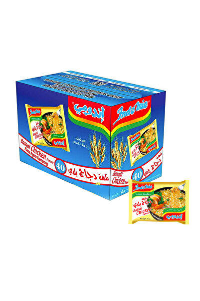 İndomie نودلز سريعة التحضير بنكهة الدجاج البلدي، 40 × 70 غرام - عبوة من قطعة واحدة