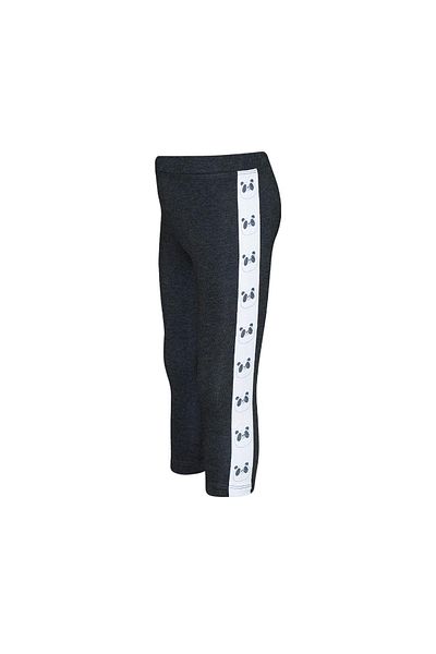 LOVETTI Anthracite Girl's Hooded Side Panda Printed Leggings