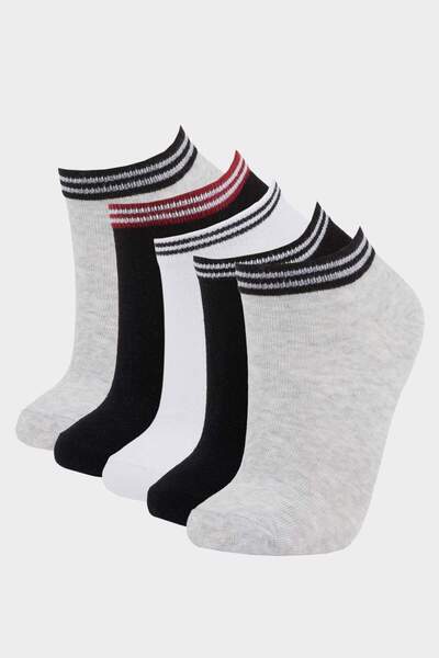 DeFacto Boy's 5-Piece Cotton Booties Socks F4709A8Ns
