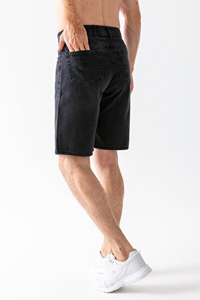 JB John Borners Men's Relaxed Fit 100% Cotton Denim Shorts Black - 5328