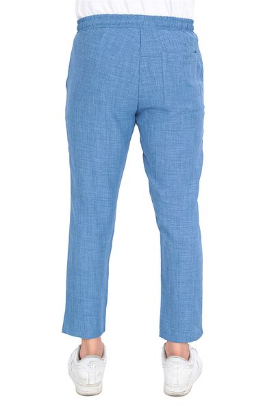 Betterco Cotton Slouchy Fit Basic Men's Loose Elastic Waist High Waist Thin Summer Casual Ankle Length Pants