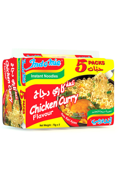 İndomie عبوة وسادة - كاري دجاج - عبوة من 5 قطع 2724444623790