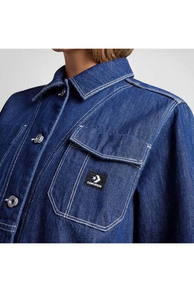 Converse Work Kadın Lacivert Jean Ceket (10027976.426)