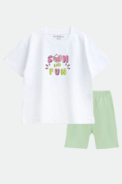 MARKOLL 1-5 Years Sun Fun Printed Children's Bottom Top Set