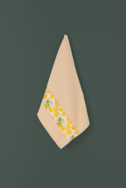 BOOVI Limon Baskılı Mutfak Havlusu - 1 Adet 50x75 cm El / Mutfak Havlusu