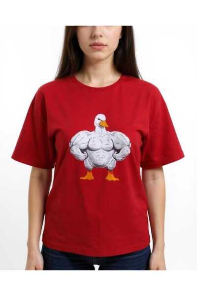 KOZİA OUTDOORS Tricou basic unisex cu imprimeu cu gâscă musculoasă și guler r...