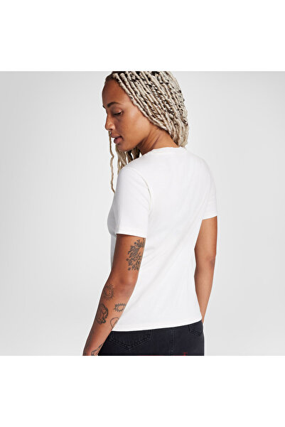 Converse Tricou crem brodat pentru femei High Tops