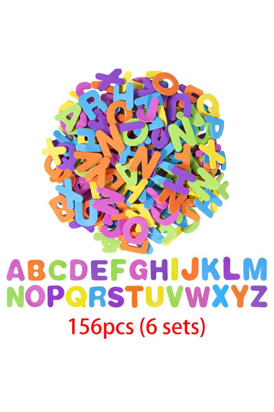 Choice1 156 قطعة من ملصقات حروف الرغوة اللاصقة للأعمال اليدوية، 6-18 مجموعة م...
