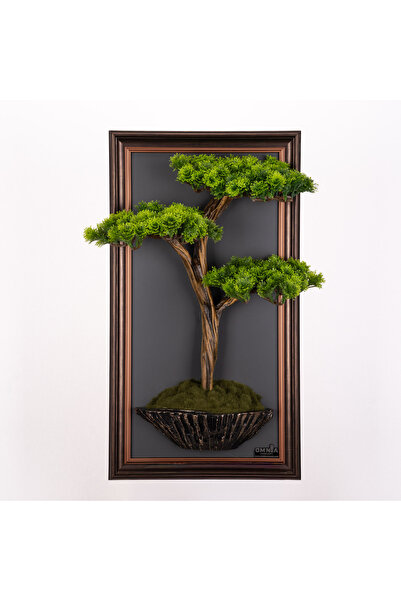 Omnia Concept Bonsai Tablaeu - 7C - Mdf Plaka Üzerinde Çerçeveli 3 Boyutlu Ya...