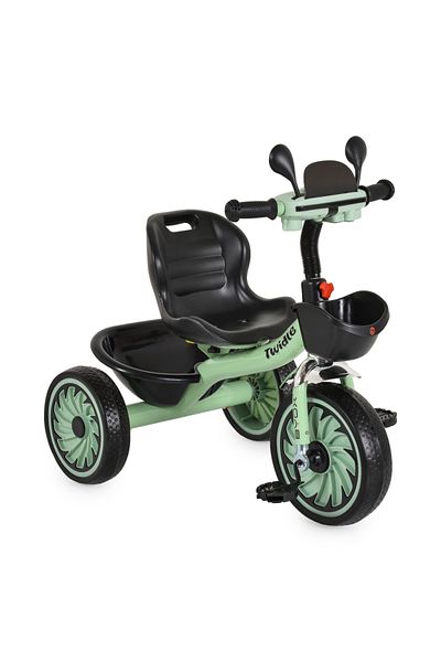byox Twidle Green Children's Pedal Tricycle with EVA Wheels, Ergonomic Adjustable Seat with Backrest, E