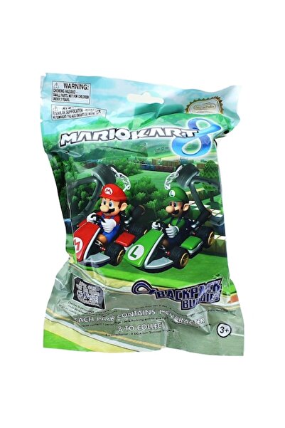 mario Breloc Backpack Buddies, Selecție Kart, 8 modele diferite, 2x3x8 cm