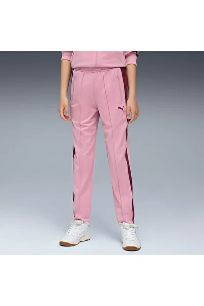 Puma بنطال رياضي T7 Always On للأطفال باللون الوردي