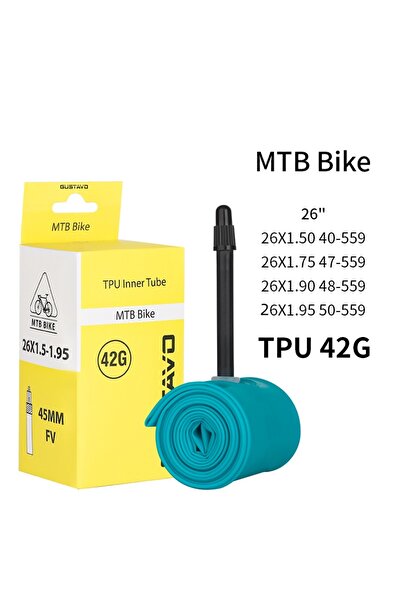 Choice صمام بريستا 45 مم 1.5-1.95 قطعة واحدة 26X1.5-1.95 أنبوب داخلي خفيف الوزن للدراجة GUSTAVO 26 27.5 X1.5-1.95 بوصة