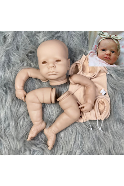 Choice مجموعة عيون مفتوحة 20 بوصة مجموعة دمية ريبورن غير مطلية LouLou Awake م...