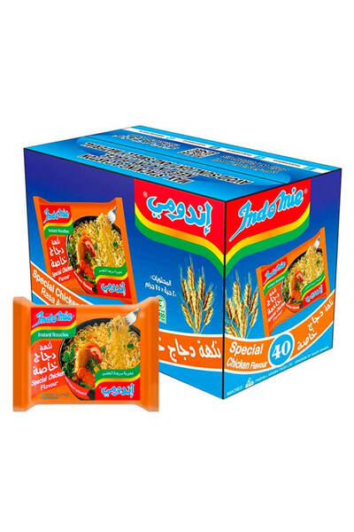 İndomie عبوة وسادة دجاج خاصة، 40 × 75 جم - عبوة من 1 V1600