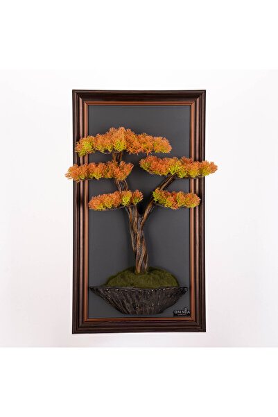 Omnia Concept Bonsai Tablaeu -6-2C - Mdf Plaka Üzerinde Çerçeveli 3 Boyutlu Y...