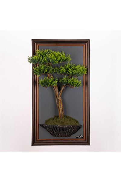 Omnia Concept Bonsai Tablaeu - 1C - Mdf Plaka Üzerinde Çerçeveli 3 Boyutlu Ya...