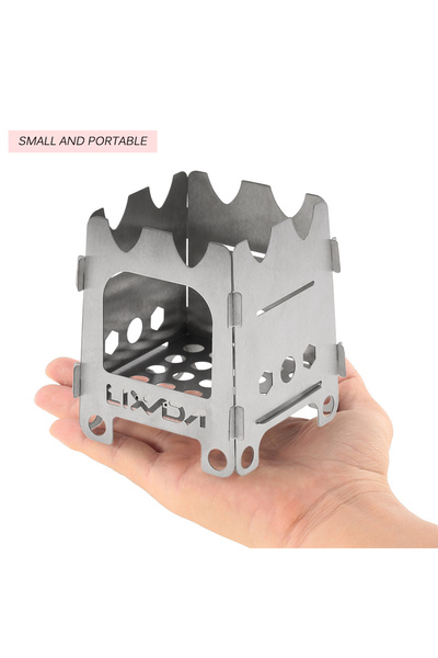 Choice موقد تخييم خارجي من التيتانيوم S، موقد حطب محمول خفيف الوزن قابل للطي،...
