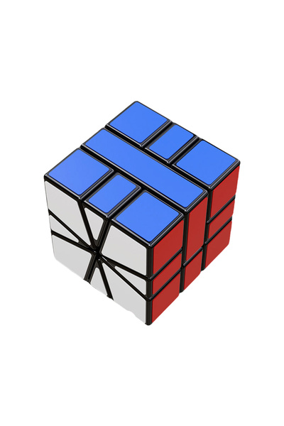 Choice مكعب سحري سريع SENGSO SQ-1 أسود اللون، ملصقات سوداء، مكعبات سحرية ناعمة قابلة للتعديل على شكل خاص