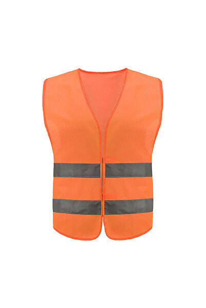KOQZM سترة أمان عاكسة برتقالية 80 جرام - سترة عمل شبكية قابلة للتنفس عالية ال...